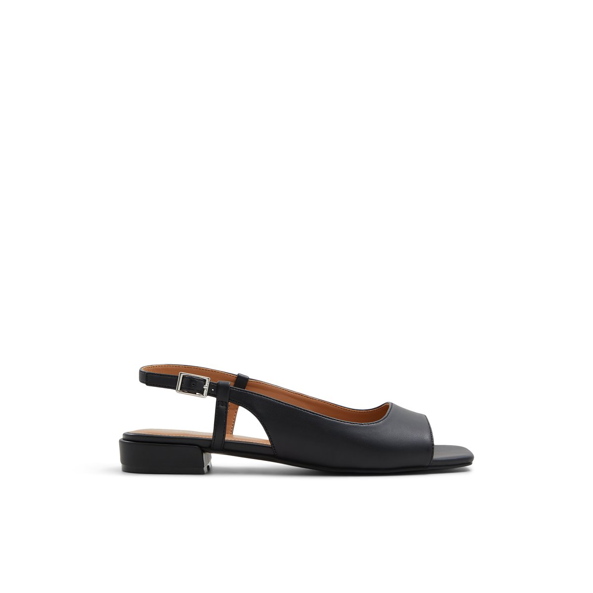 K STUDIO-Pank-Ballerine à bout ouvert - Talon bloc - Noir