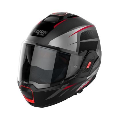 Casque Nolan N120-1 - NIGHTLIFE N-COM - Noir / Rouge
