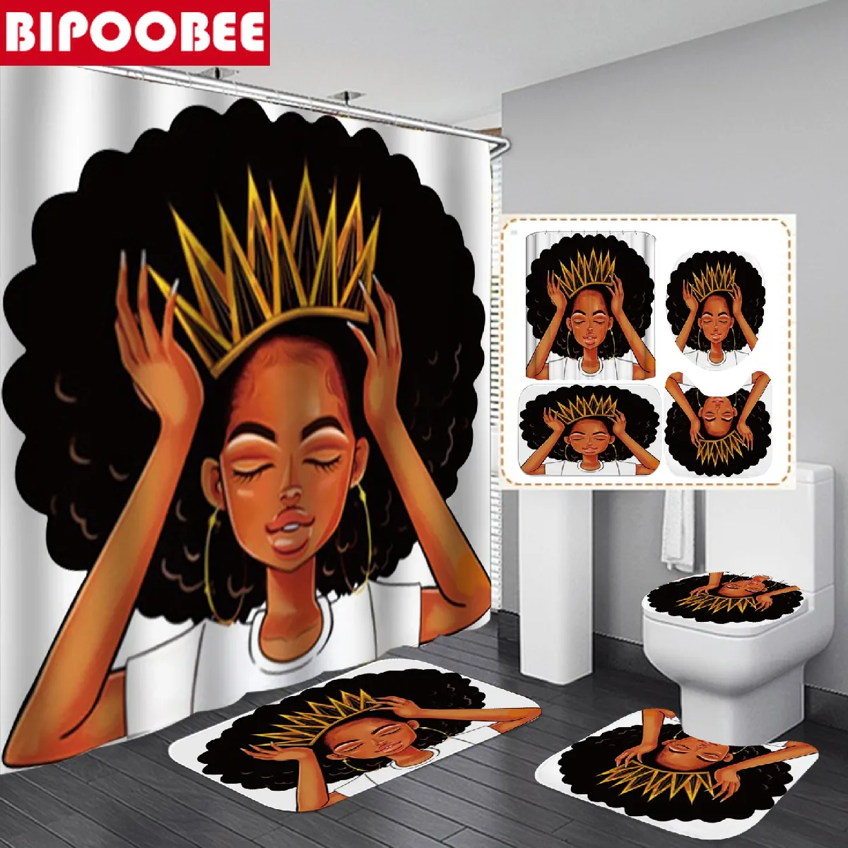 Universal Set de 4 tuyauteries couronne africaine - 180x180 cm