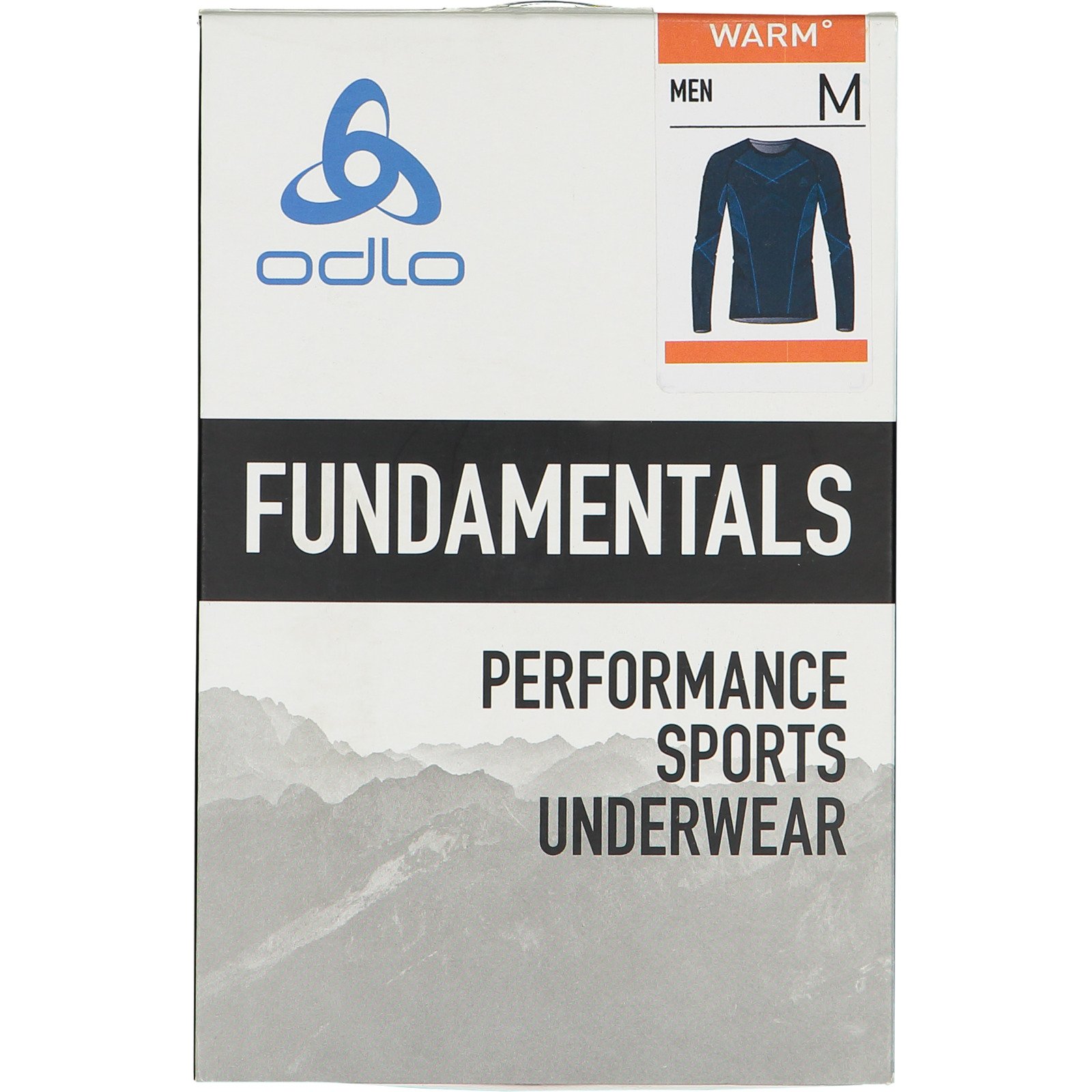 Odlo Herren-Langarmshirt Performance Evo Warm Base Layer L, dunkelblau
