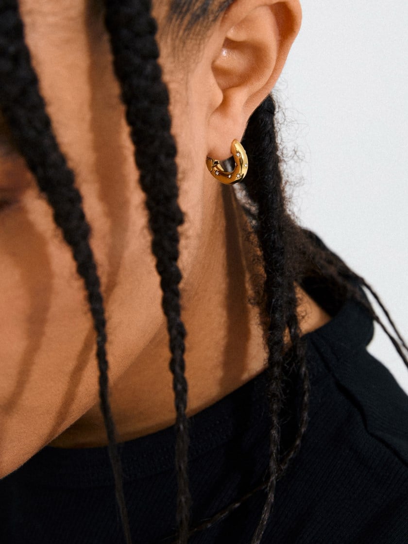 Nevaeh Hoops Gold-Plated Old Gold