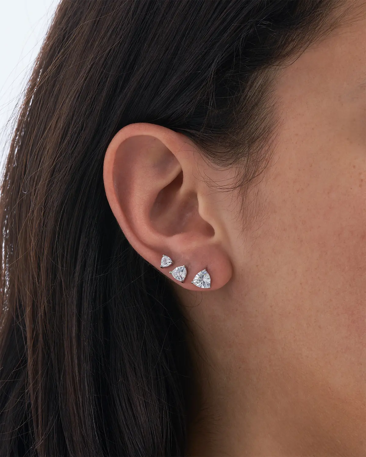 Ohrstecker-Set - Sparkling Triangle