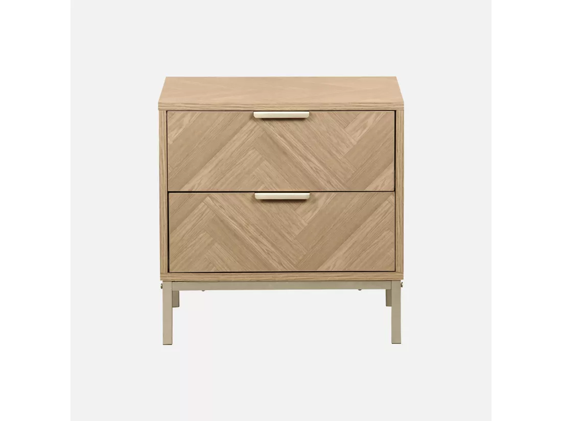 Lot de 2 tables de chevet. Budapest. deux tiroirs. L 45 x l 40 x H 45cm