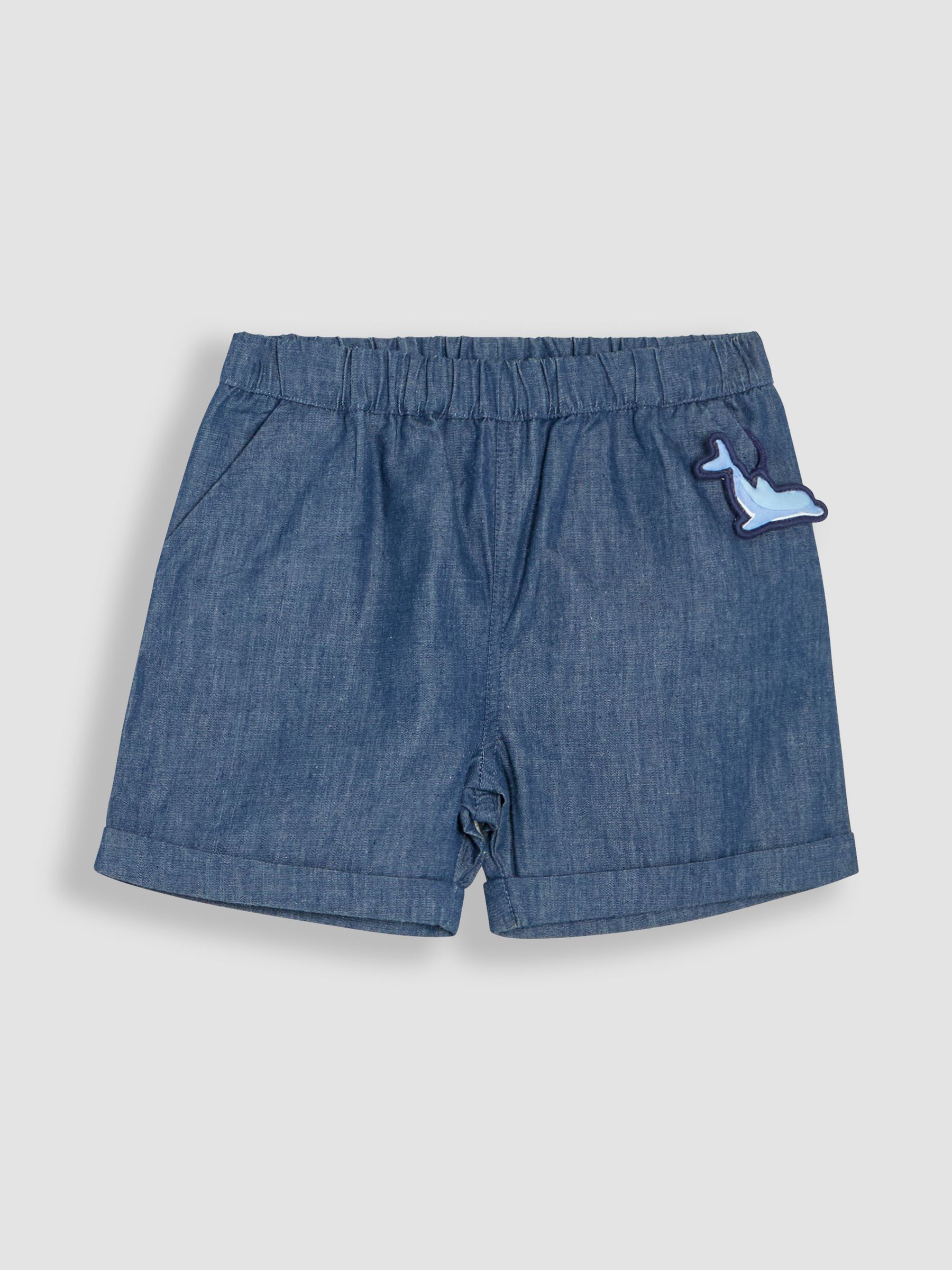 JoJo Maman Bébé 2-delige set van gesmokte blouse en short met dier in zakje