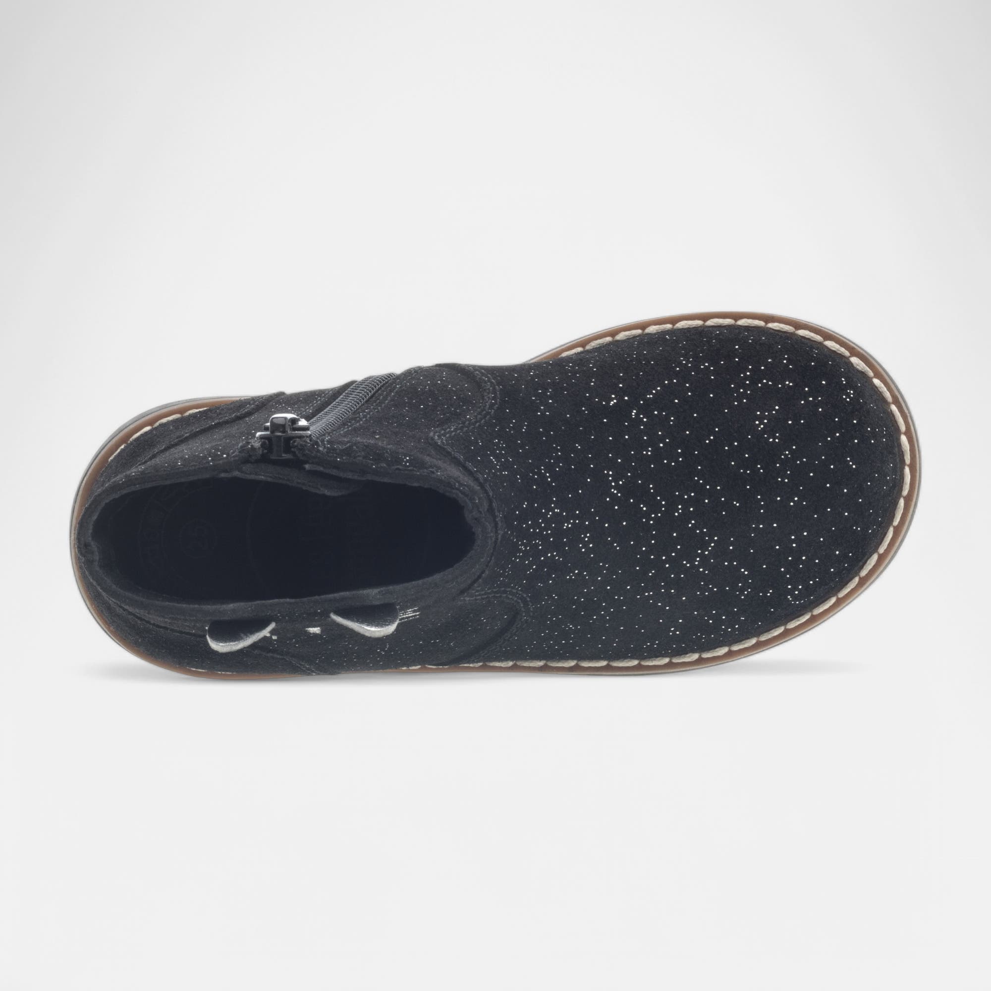Bottines Fille en cuir noir