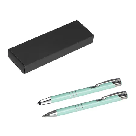 Livepac Office Metall Schreibset / Touchpen Kugelschreiber + Kugelschreiber / pastell mint