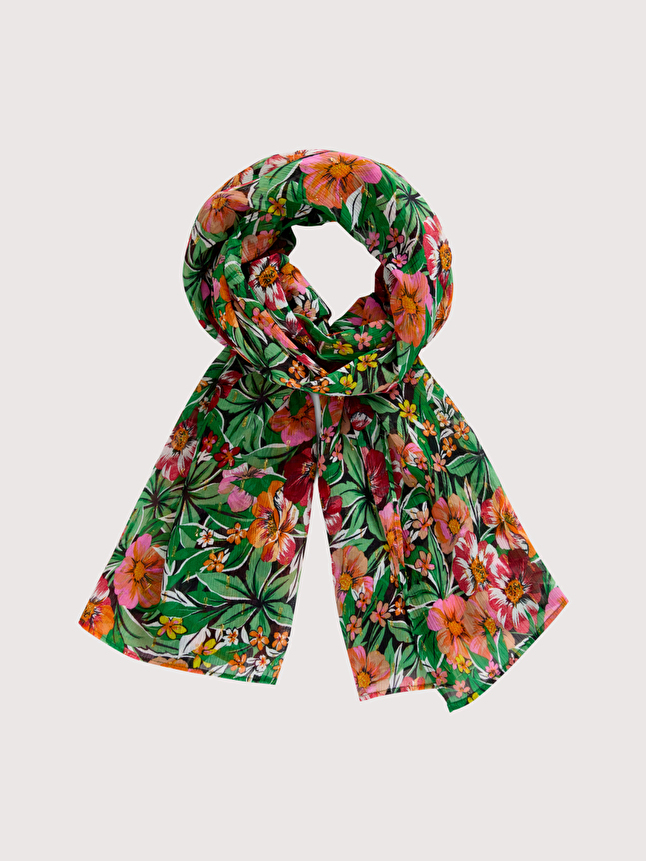 Foulard imprimé fleuri
