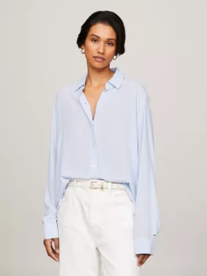Camisa de crepe descontraída