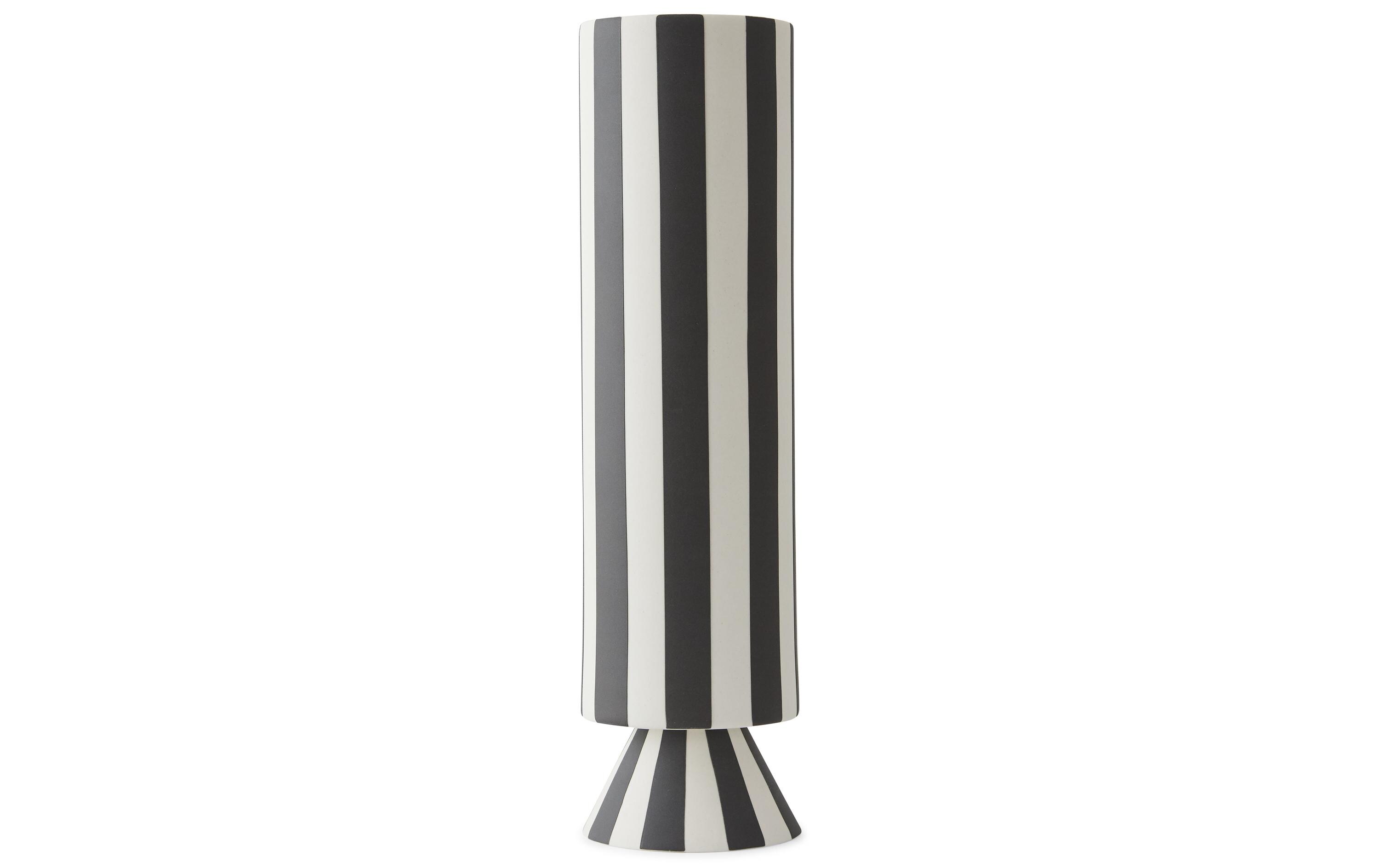Vase Toppu 31 cm, Schwarz/WeissBlumenvase aus 100% Steingut