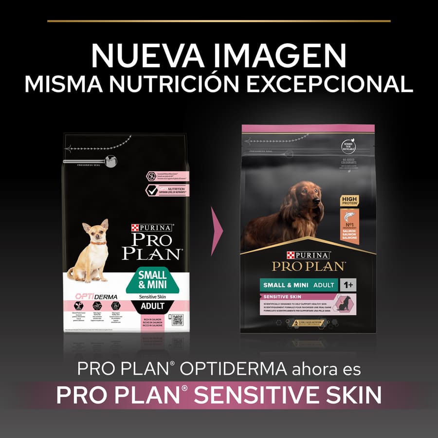 Ração Pro Plan Adult Small and Mini Salmon Sensitive Skin para cães