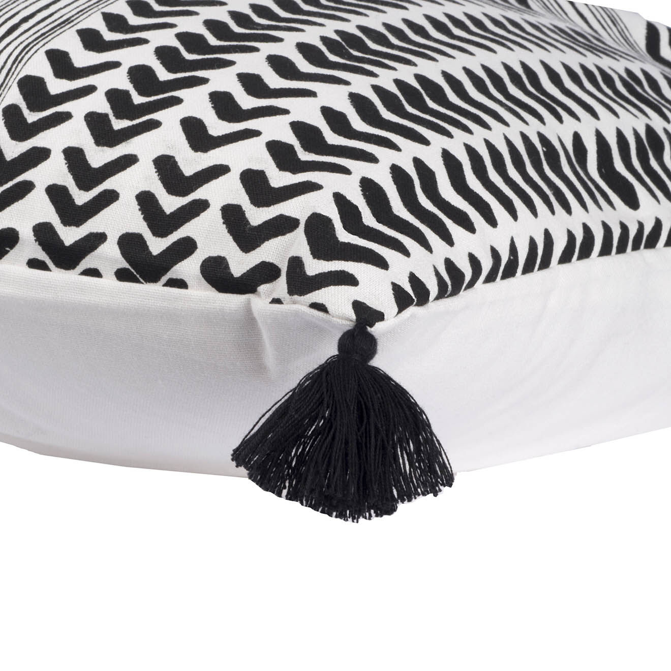 Febronie Housse de coussin Zanzibar noire - 50x50 cm