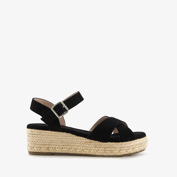 Blue Box dames espadrilles met sleehak zwart