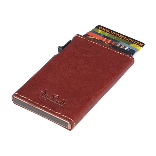 Tony Perotti Furbo Slim Kortholder, Dark Brown
