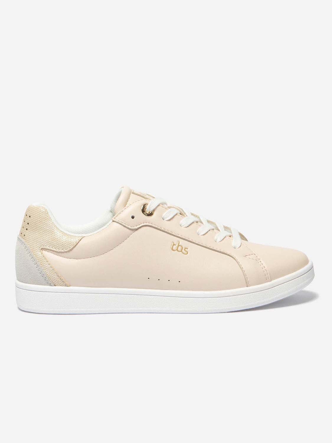 Baskets Femme En Cuir Rose Pastel