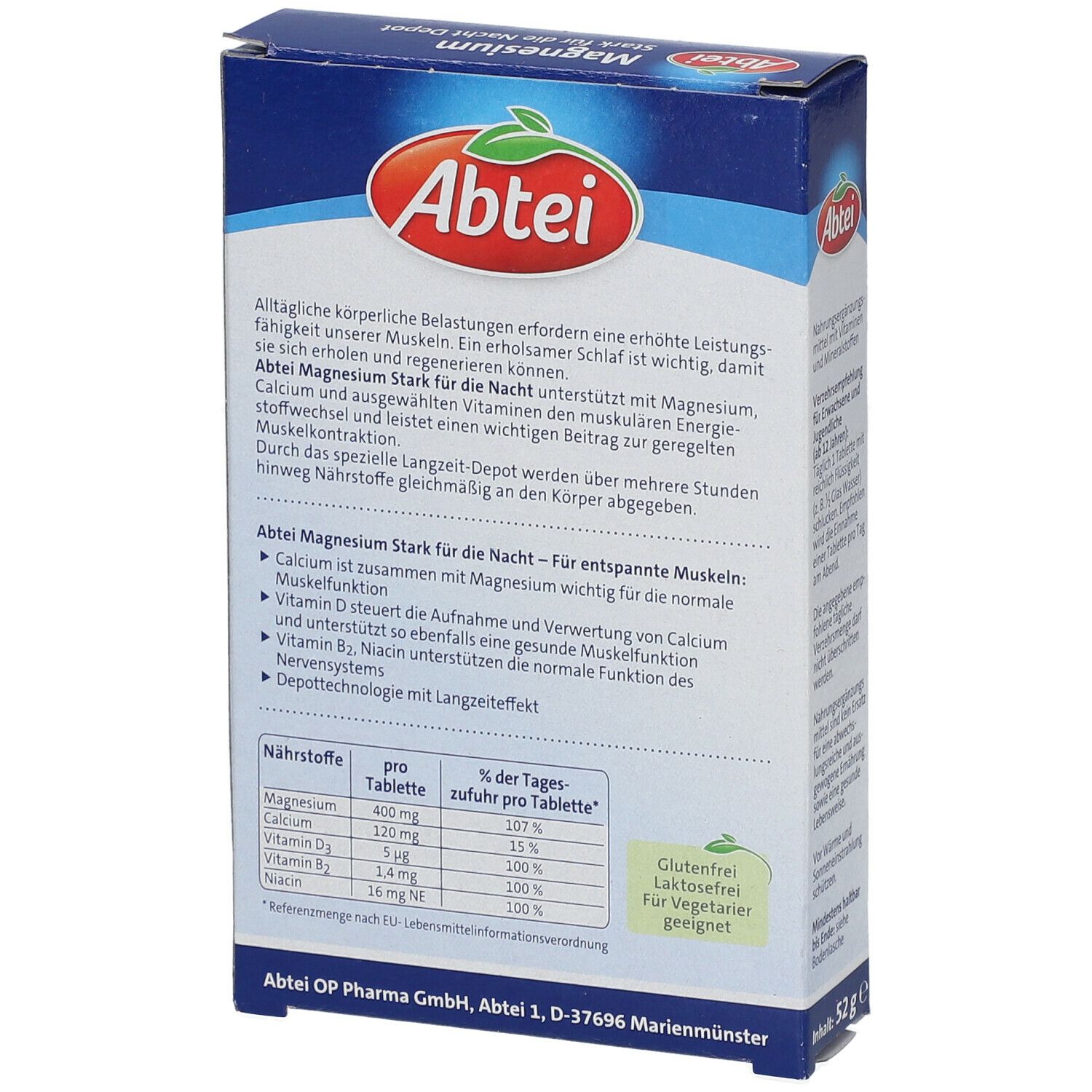Abtei Magnesium 400 Stark für die Nacht