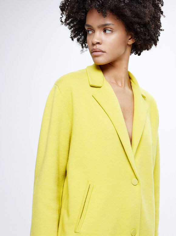 Blazer de malha - Amarelo