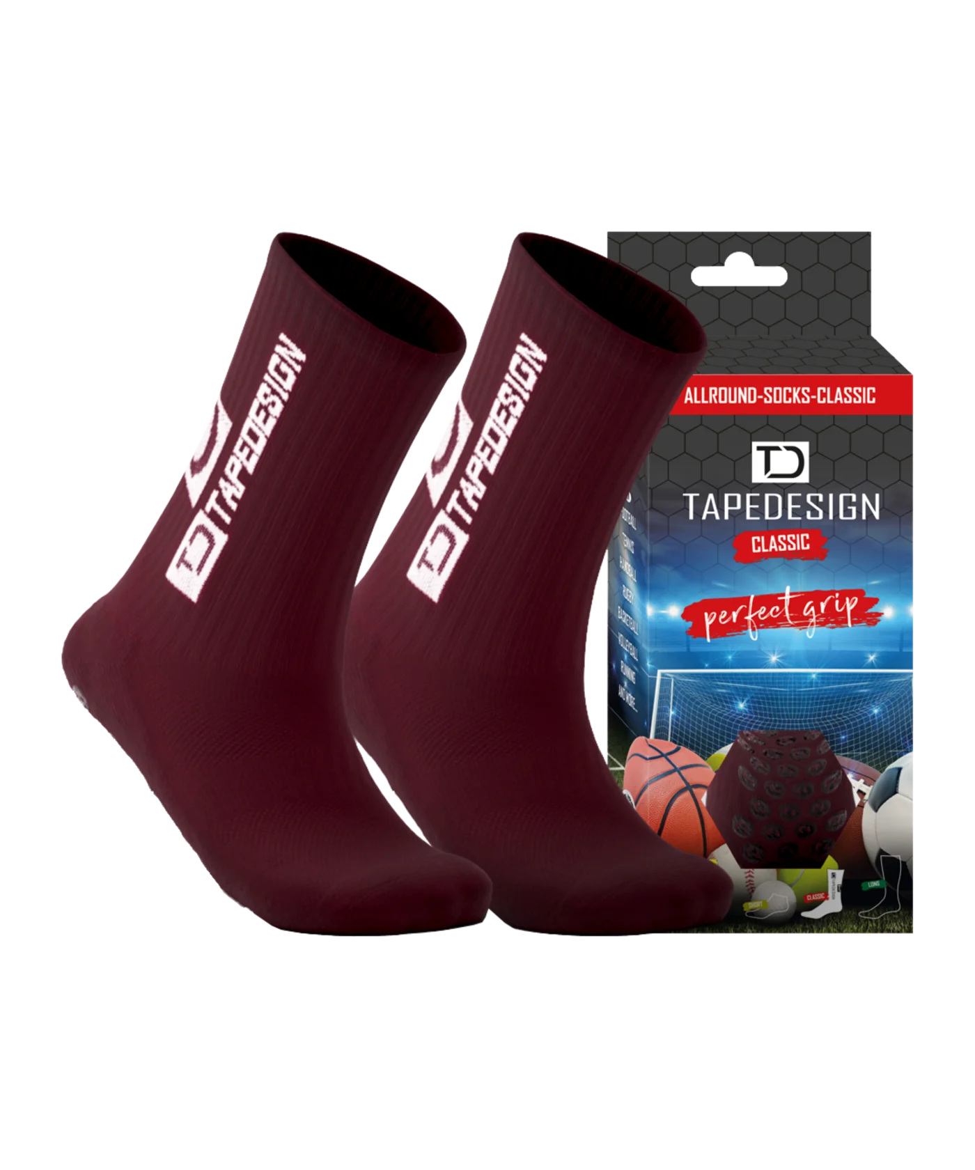 Tapedesign Gripsocks Socken Rot F014