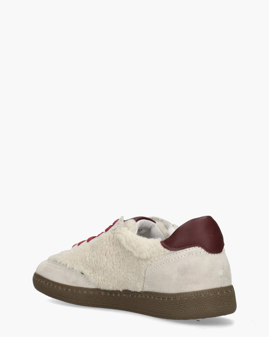 Cypres Yoel Off-White/Bordeauxrood Damessneakers
