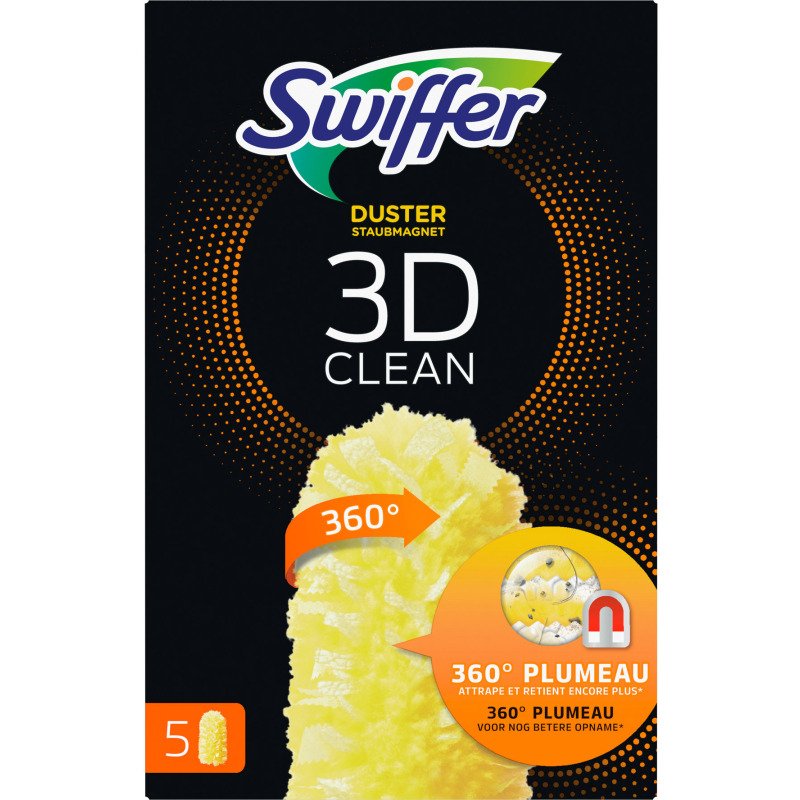 Recharge Plumeau Swiffer 3D Clean - Boîte de 5
