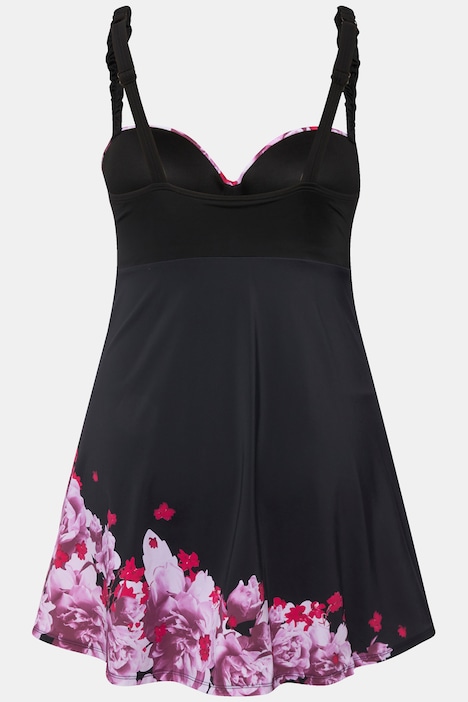 Badekleid, Blüten, Softcups, Quaste, recycelt