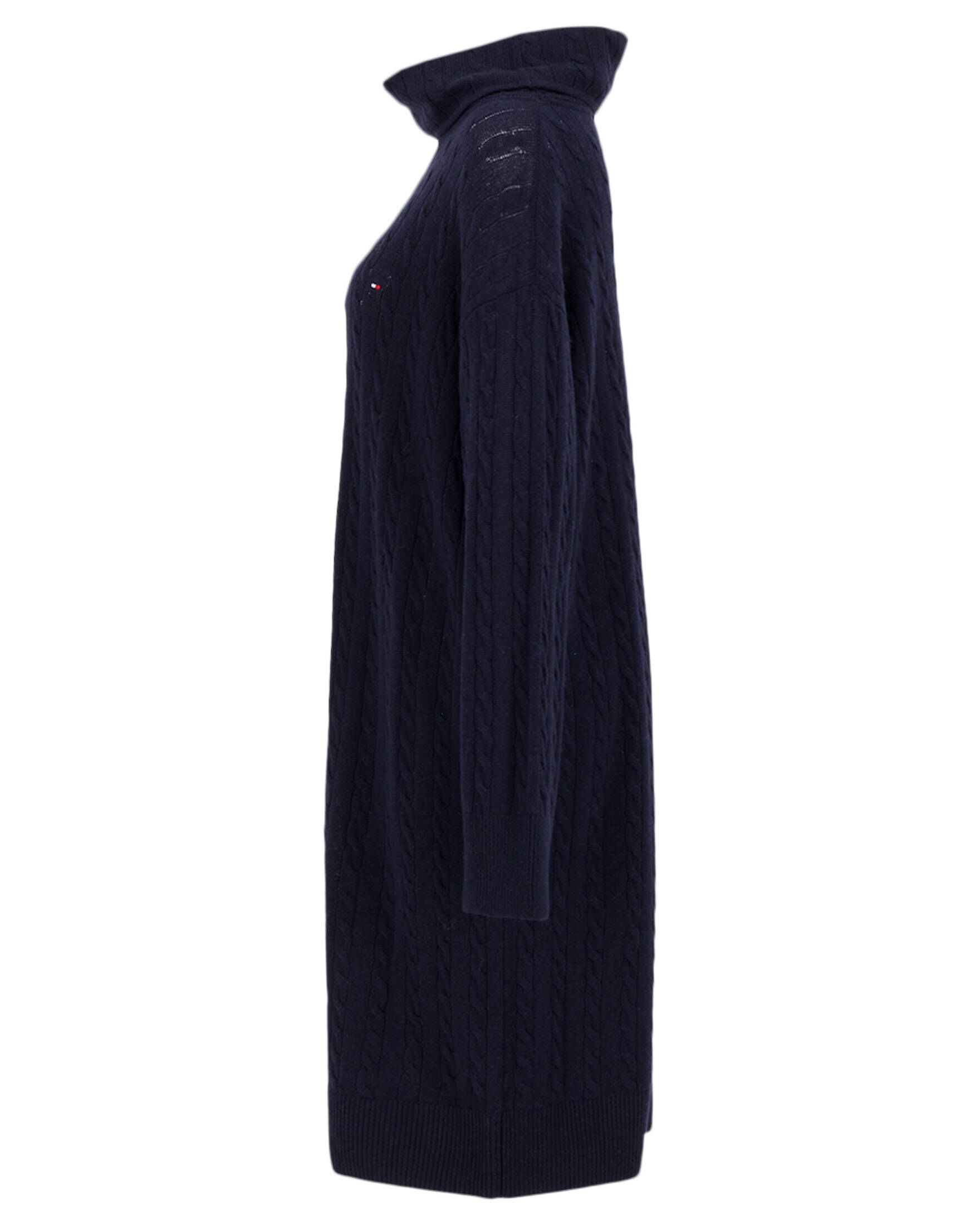 Tommy Hilfiger| Damen Strickkleid CRV SOFTWOOL CABLE ROLL-NK DRESS - Plus Size