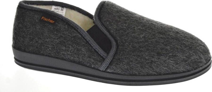 Fischer Heren Pantoffel Gevoerd 2610-82 Antraciet