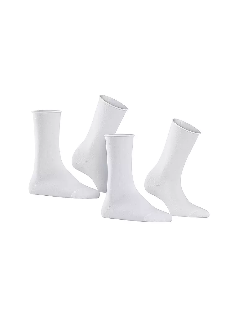 FALKE Happy Socken 2er Pkg white weiss