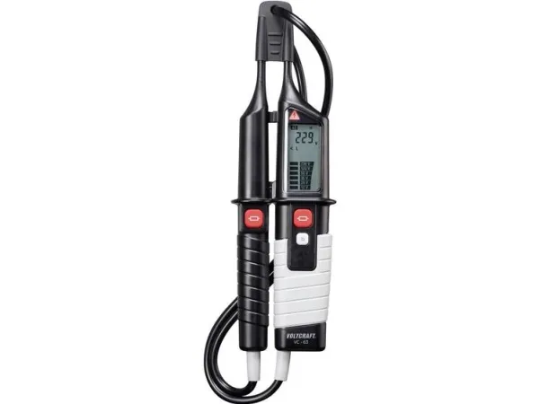 VOLTCRAFT VC 63 To-polet spændingstester Kalibreret (ISO) CAT III 1000 V, CAT IV 600 V Akustik, LCD, LED