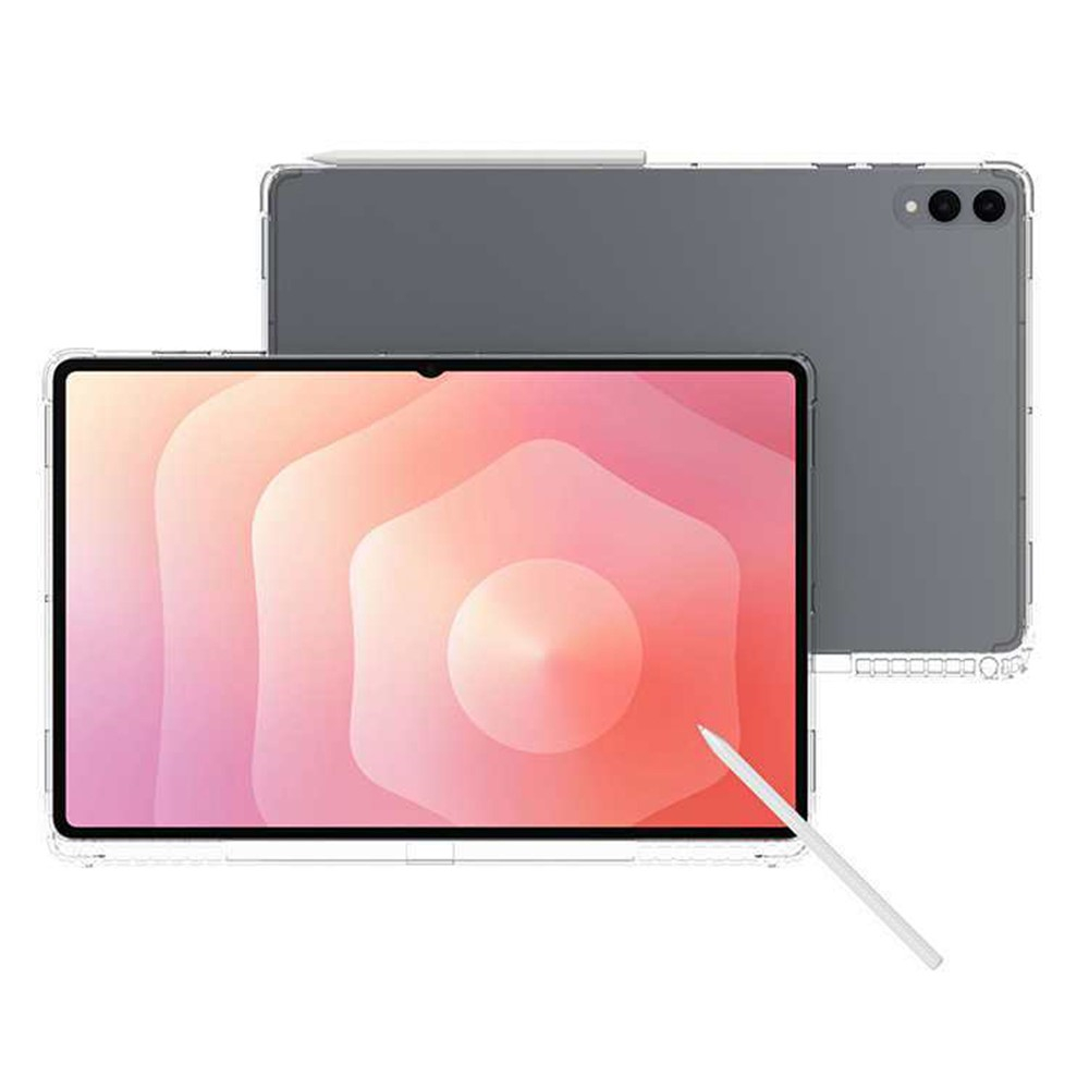 Samsung Galaxy Tab S11 Ultra Gummi Case Hülle Air Cushion Fallschutz   S-Pen Aussparung - Transparent