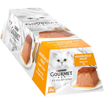 Gourmet Revelations Mousse Kattenvoer nat met Kip 4 x 57g