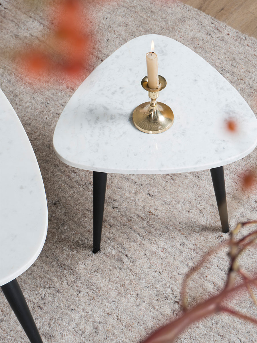 Salontafel Milou – Marmer – Set van 2 Groot