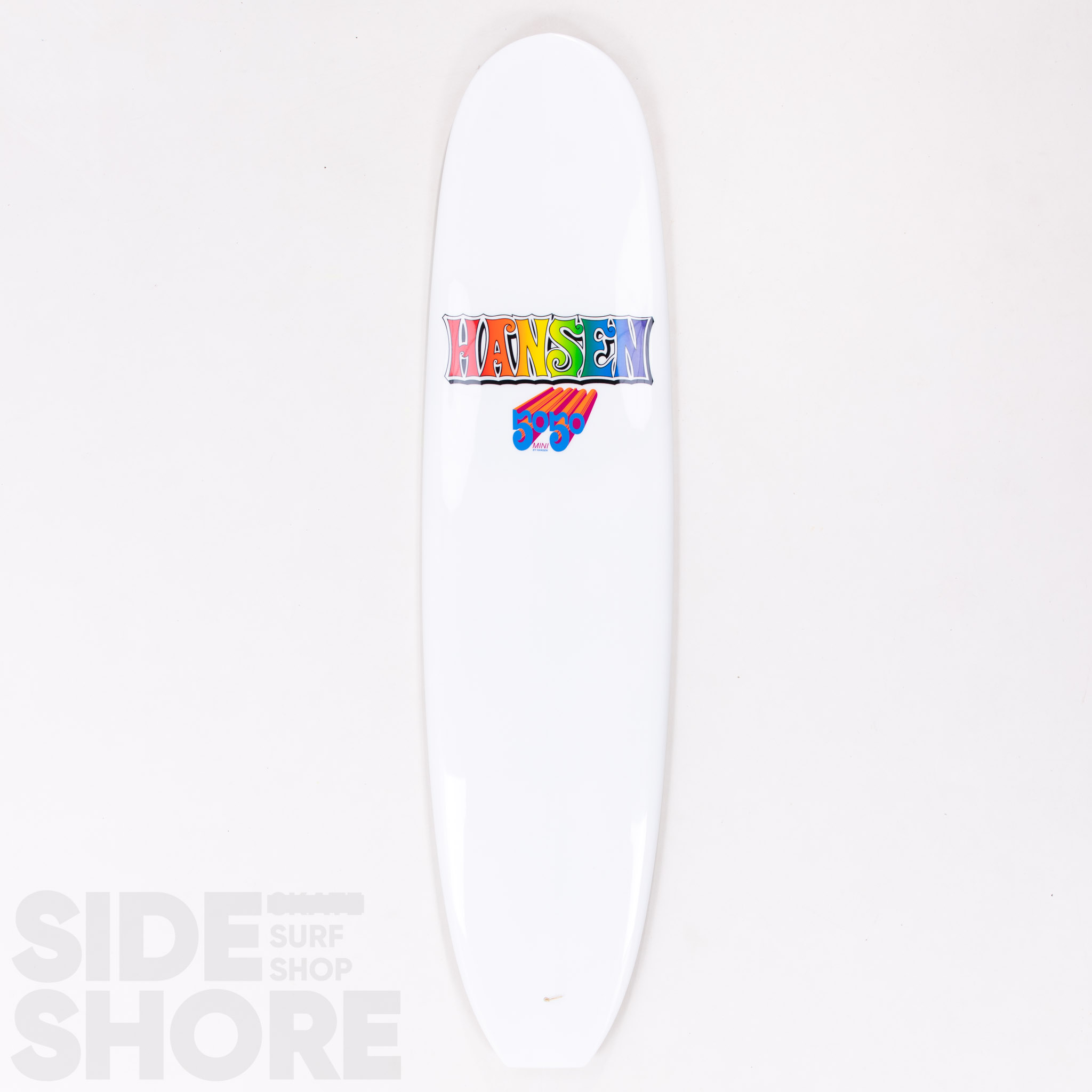 Hansen Surfboards 50-50 Mini - White Tint   Polish - 7'6 x 22 1/4