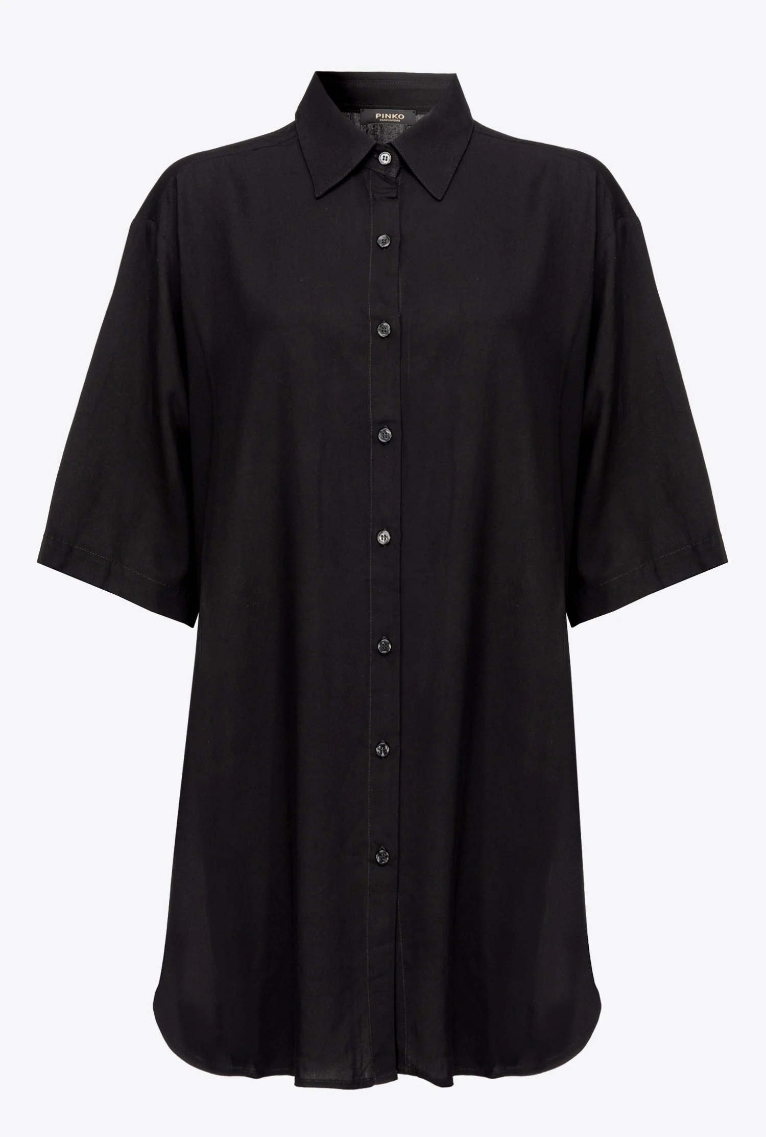 Chemise longue à logo | Noir