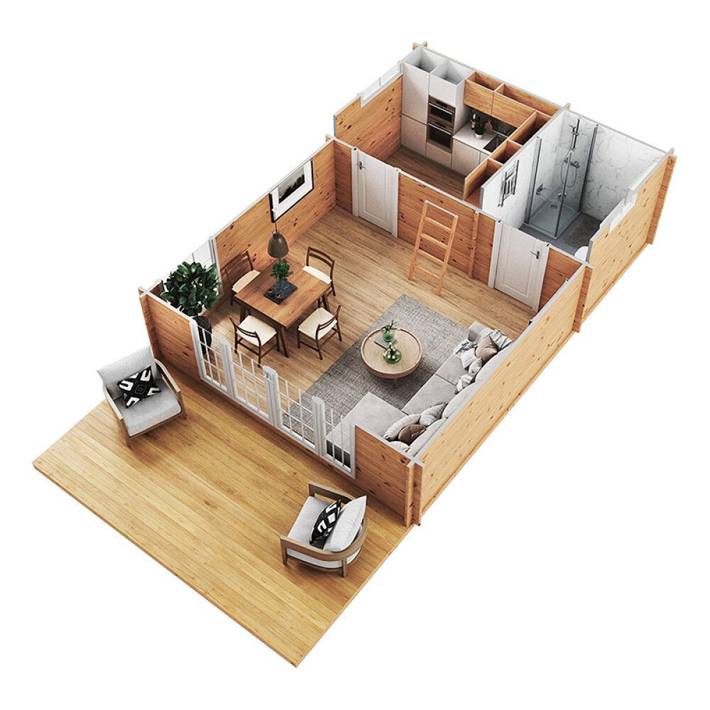 HYTTE JM STUGOR MÅRTEN TRETYKKELSE 90MM 25M²