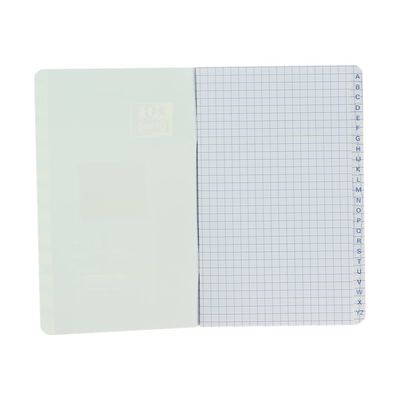 Oxford Infinium - Répertoire 11 x 17 cm - 96 pages - petits carreaux (5x5 mm) - disponible dans différentes couleurs
