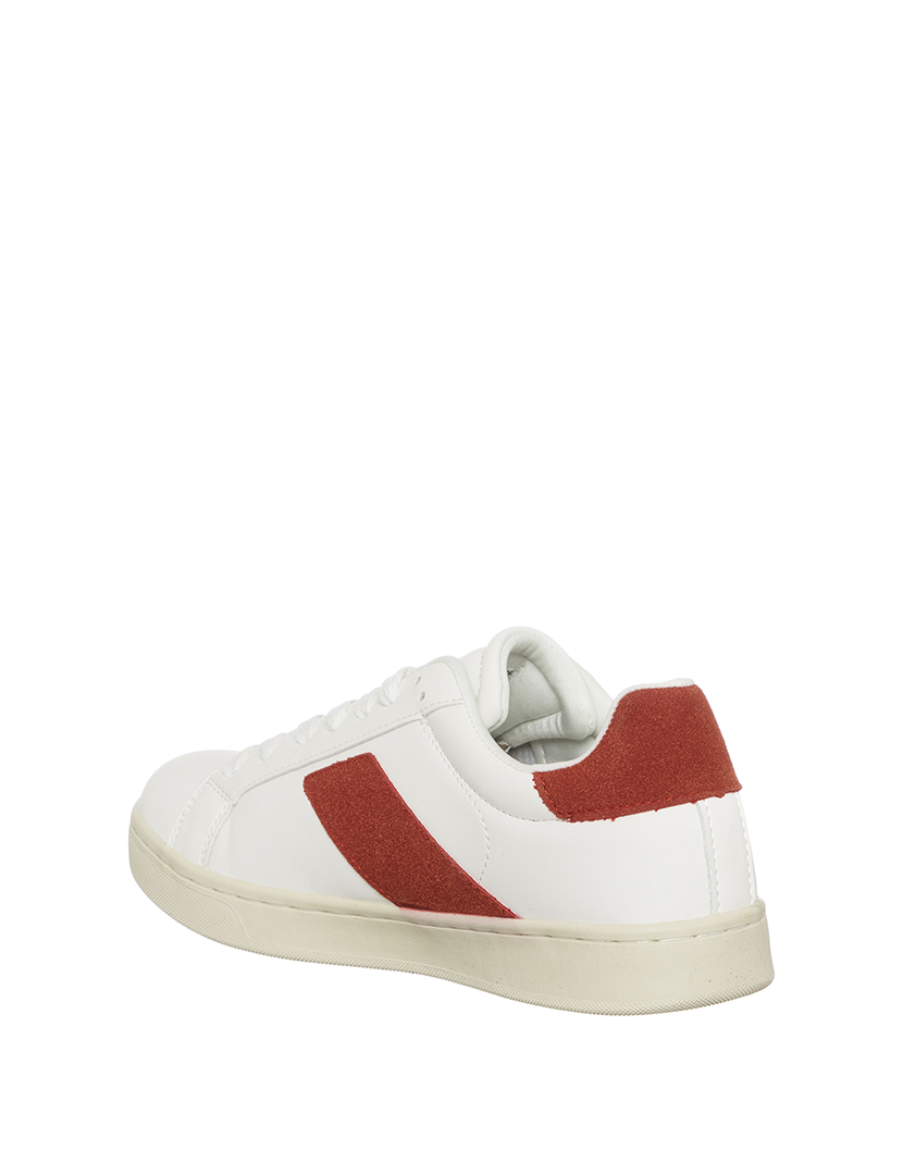White and Red Ladies' Sneakers