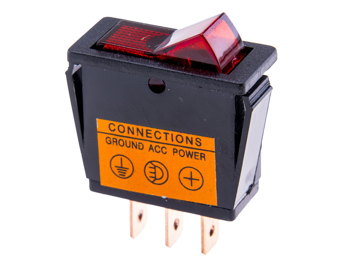 BBA 16amp kantelschakelaar - red