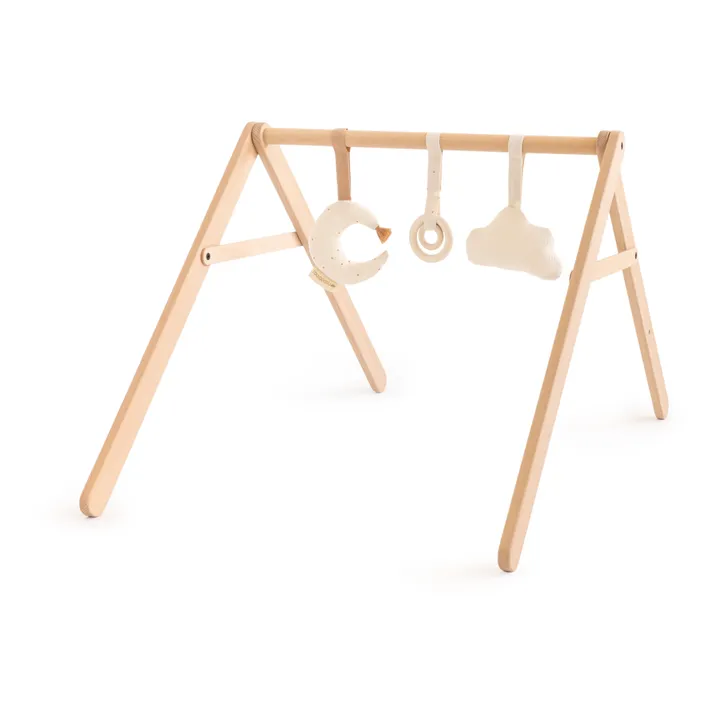 Nobodinoz Arche d'éveil en bois et ses jouets | Crème