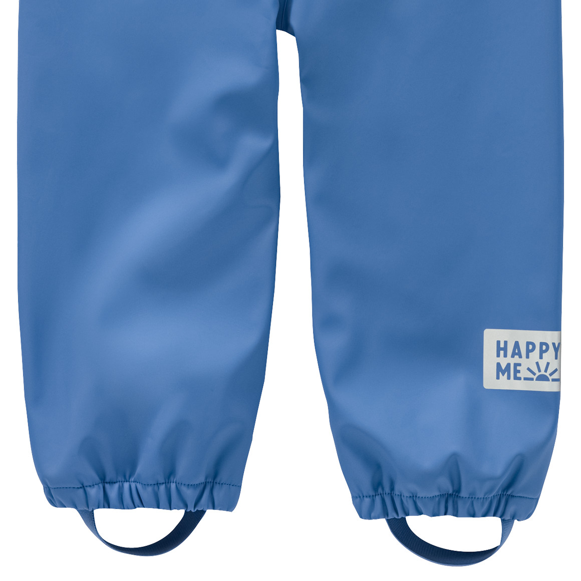 Topomini Baby Regenhose mit elastischen Trägern hellblau
