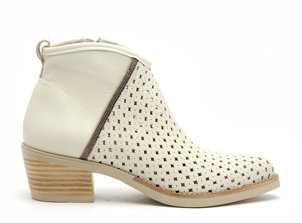 Minka boots bottine talons femme ferial blanc