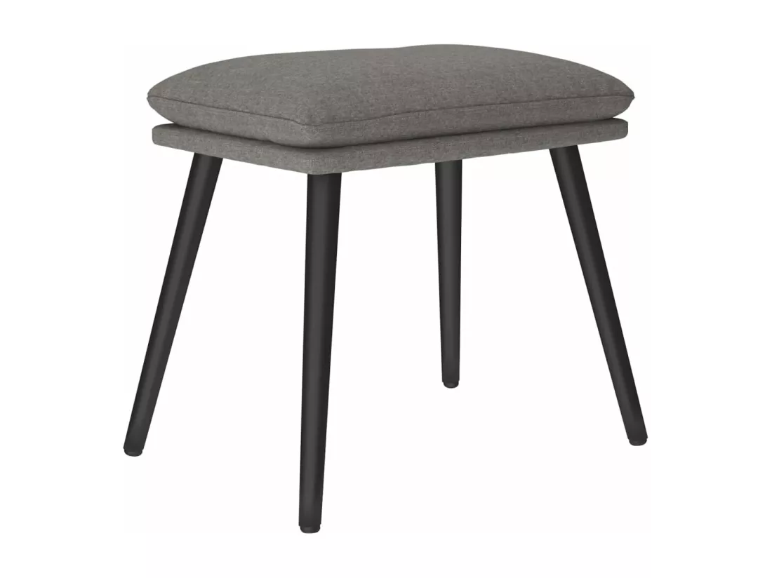 Repose-pied Gris clair 45x29,5x35 cm Tissu