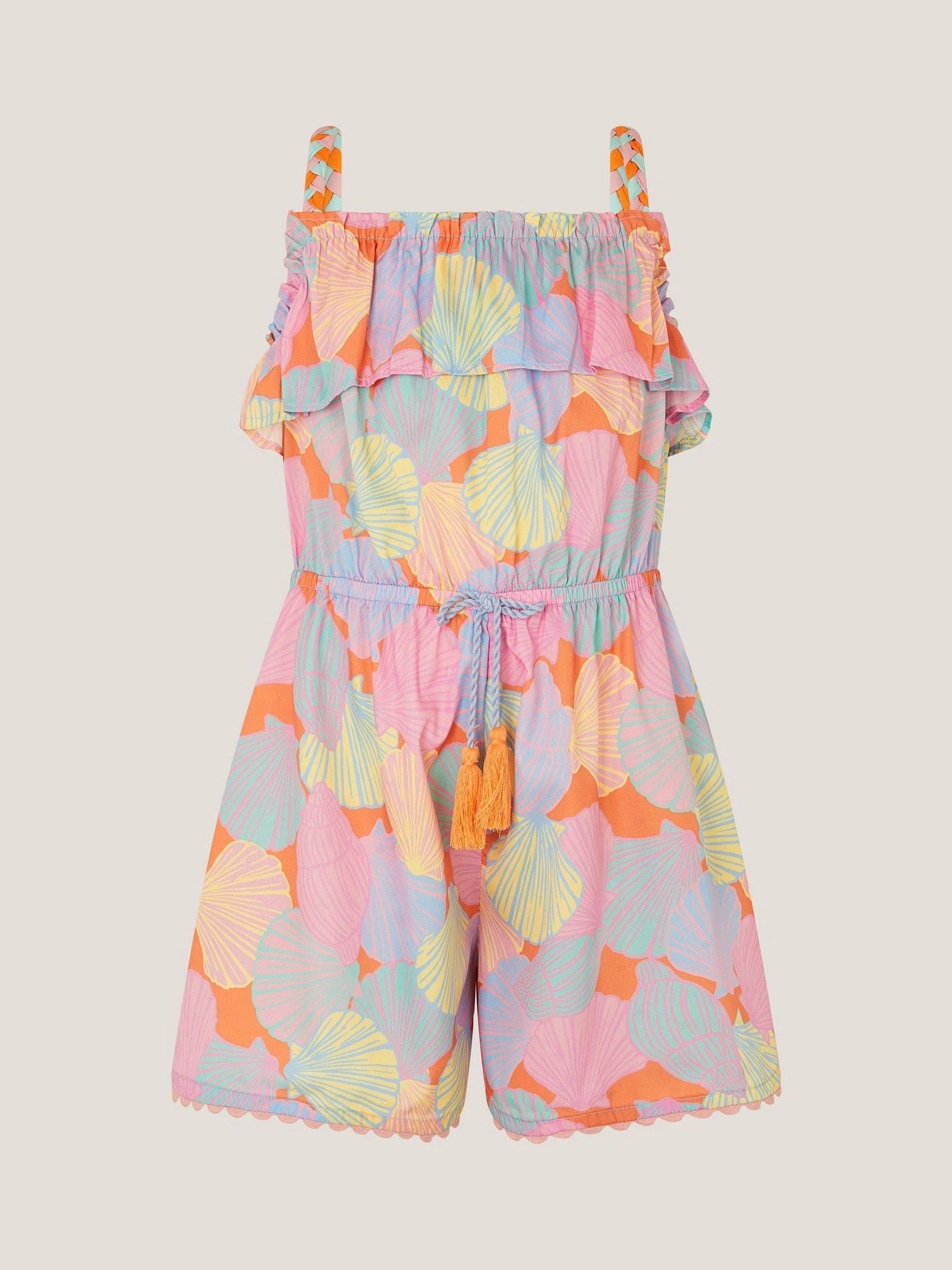 Monsoon Shell Print Strappy Playsuit