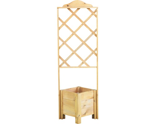 Houten plantenbak met trellis 