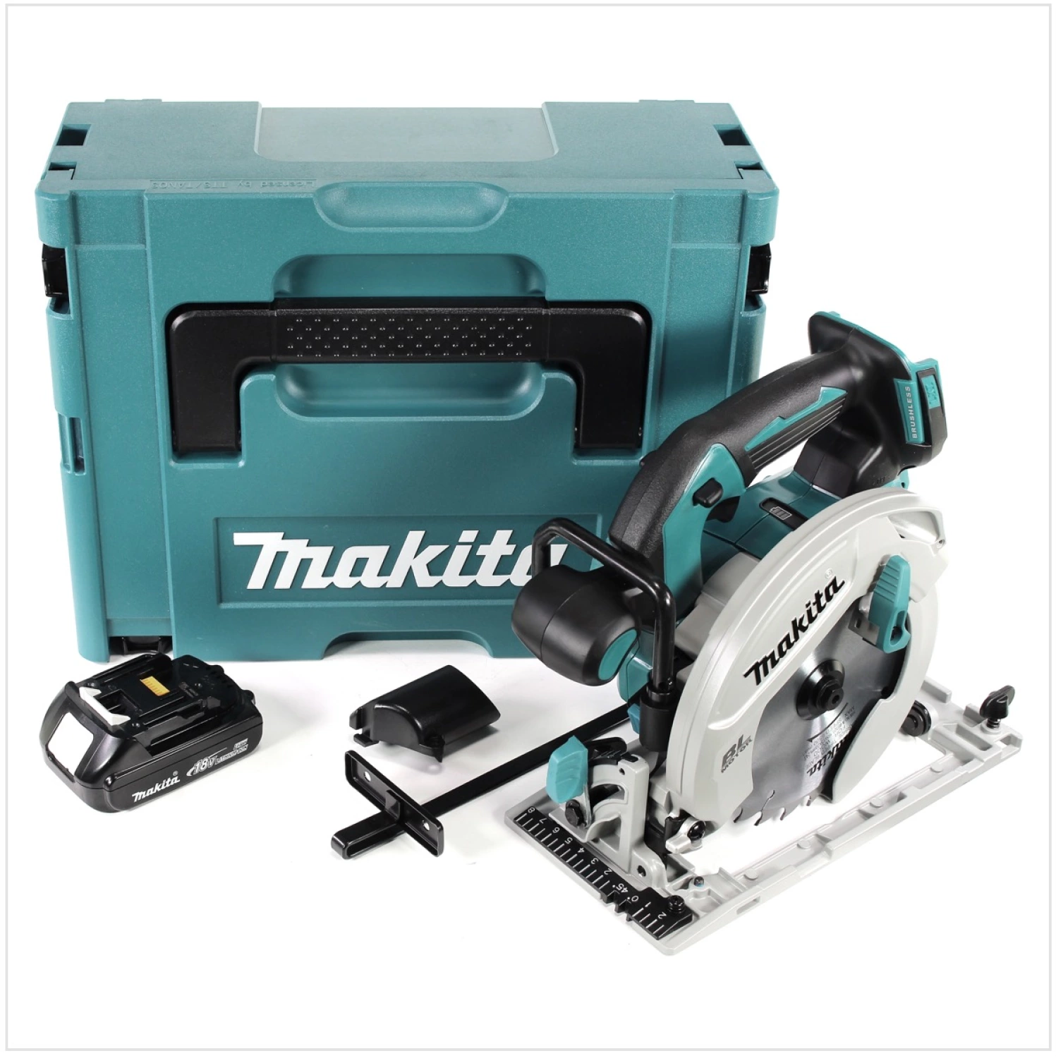 Makita DHS680Y1J LXT 18 V Li-Ion Accu cirkelzaag set (1 x 1,5Ah) in Mbox - 165mm - koolborstelloos