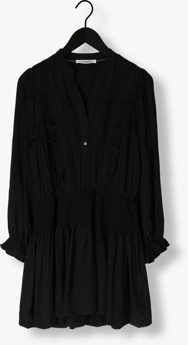 CO\\'COUTURE zwarte co'couture mini jurk sunnery lace smock dress