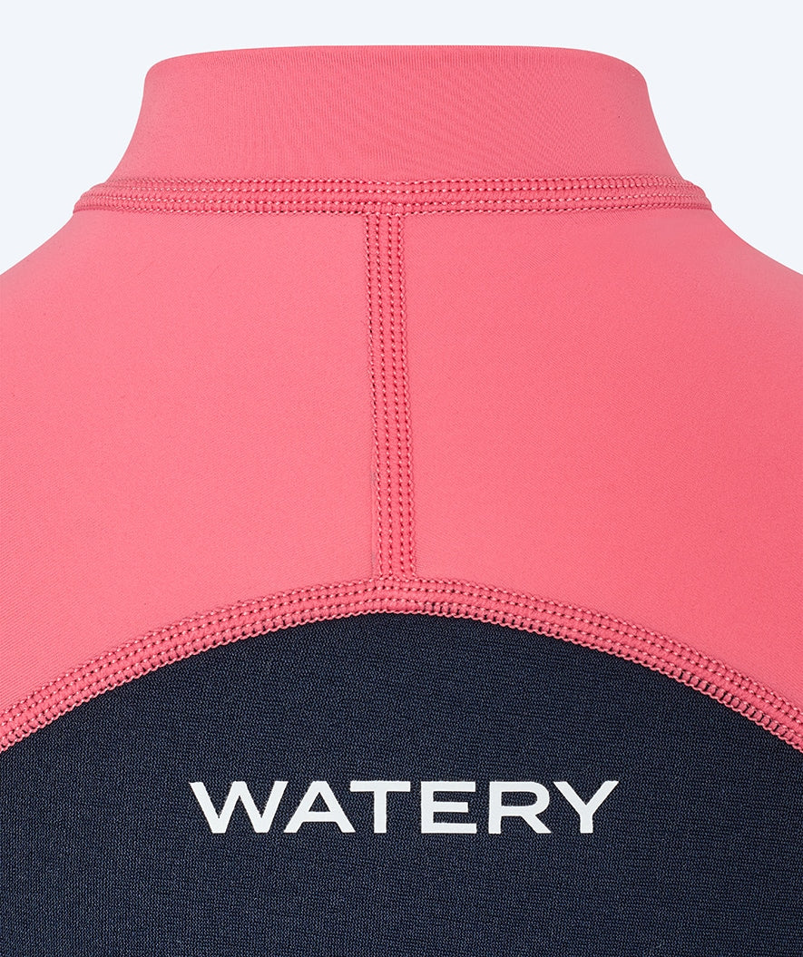 Watery UV våddragt til børn - Calypso Shorty - Coral/mørkeblå