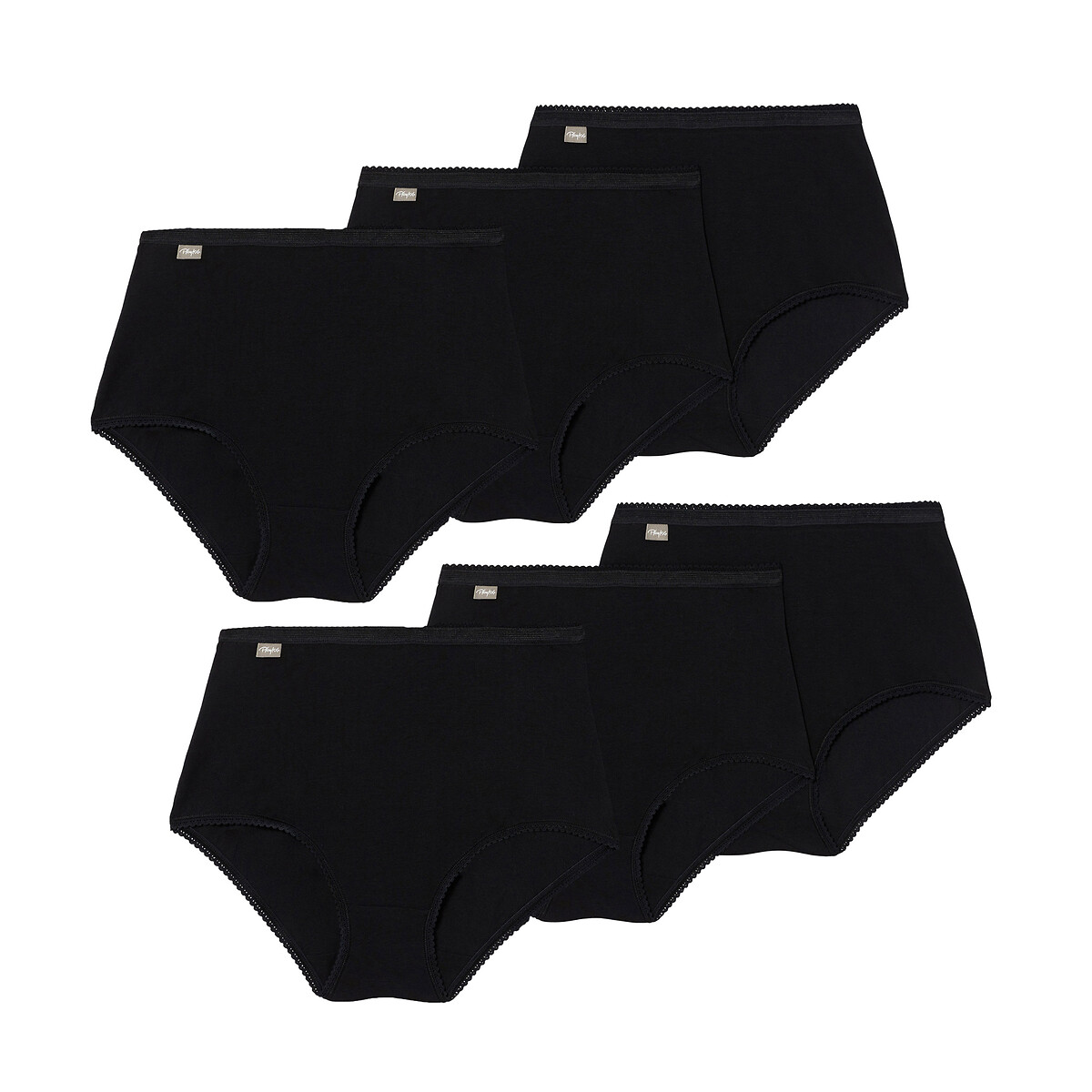 PLAYTEX<br>Conjunto de 6 calcinhas maxi de algodão