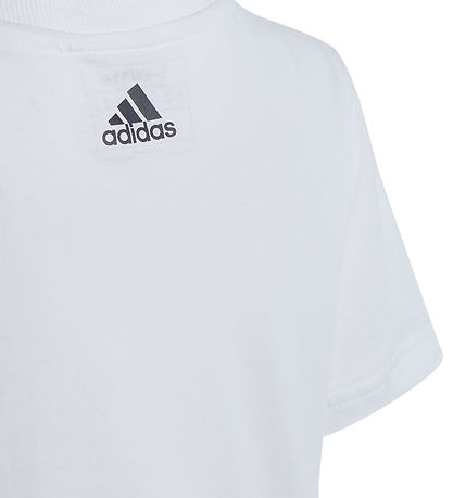 adidas Performance T-Shirt - LK Linen CO Tee - Weiß/Schwarz