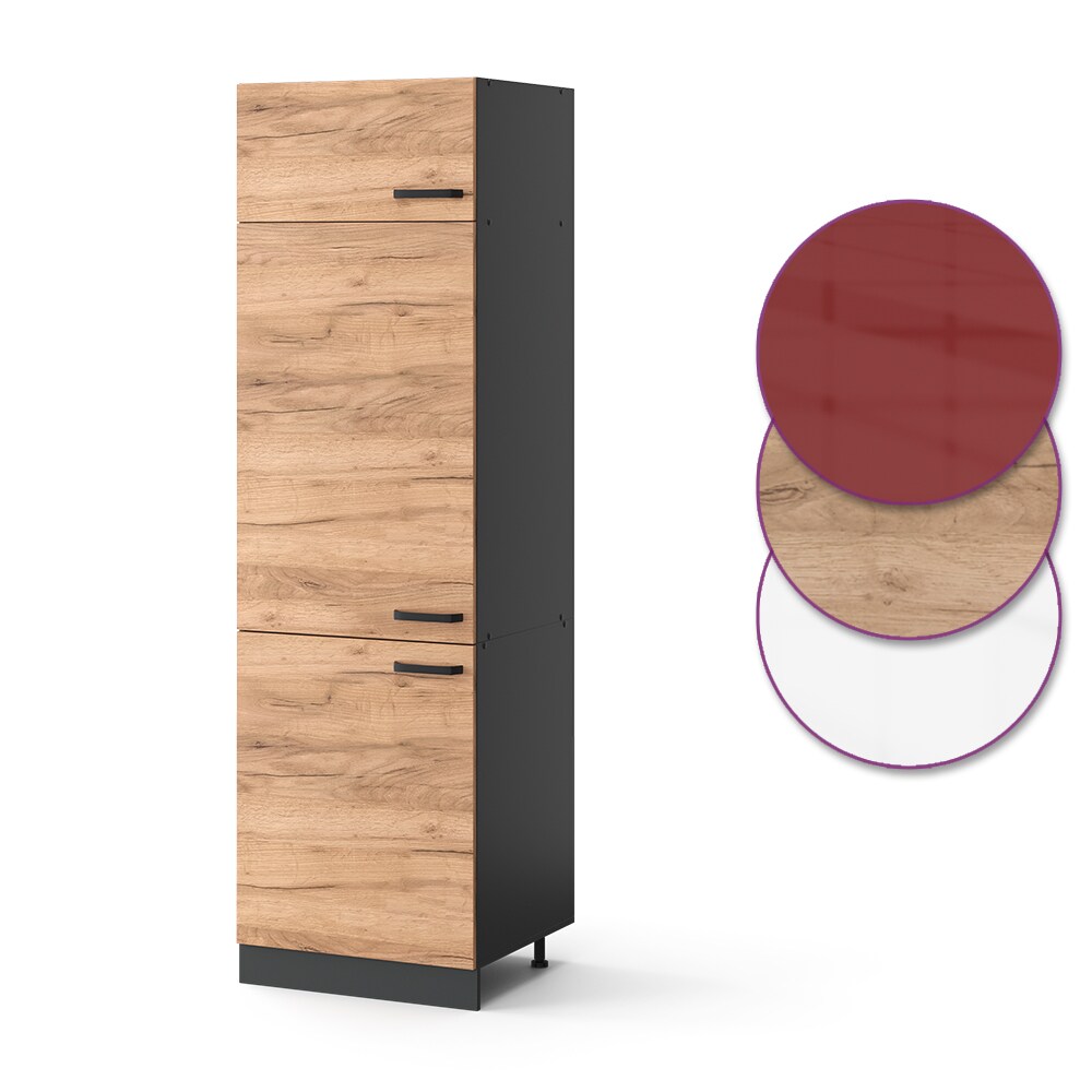 VICCO Küchenschrank Kühlumbauschrank 60 cm R-Line Anthrazit