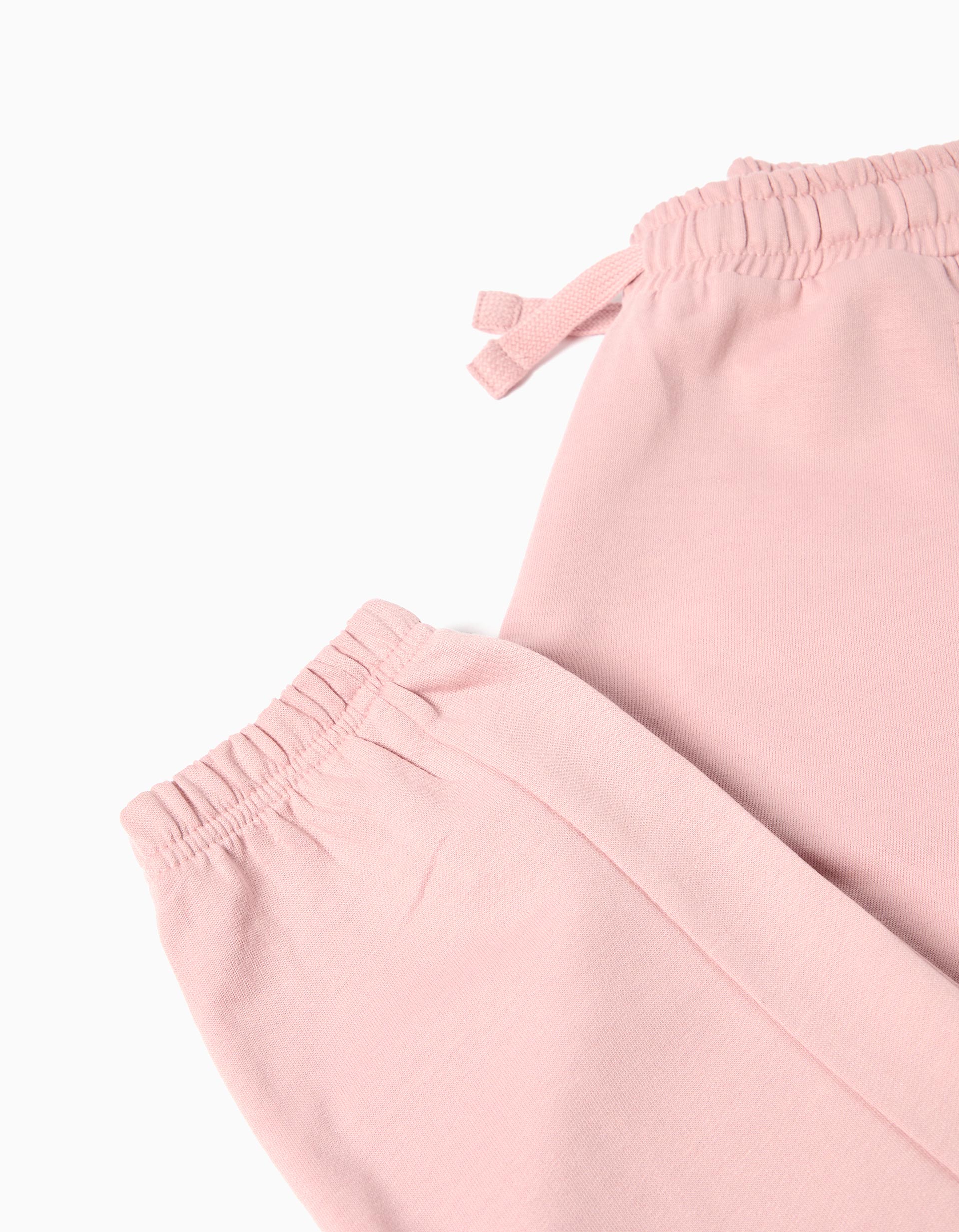 Joggers de Felpa, Menina, Rosa Claro